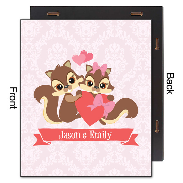 Chipmunk Couple 20x24 Wood Print - Front & Back View