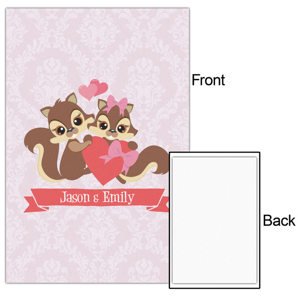 Chipmunk Couple 20x30 - Matte Poster - Front & Back