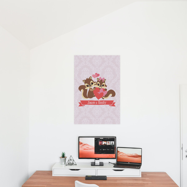 Chipmunk Couple 20x30 - Matte Poster - On the Wall