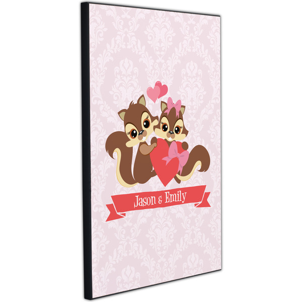 Chipmunk Couple 20x30 Wood Print - Angle View