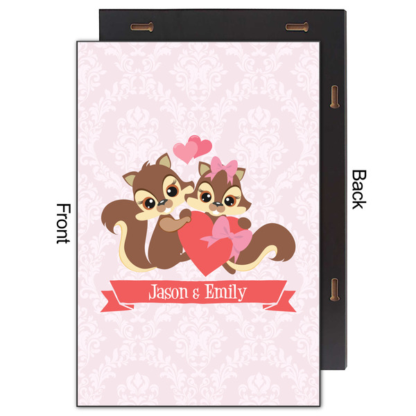 Chipmunk Couple 20x30 Wood Print - Front & Back View