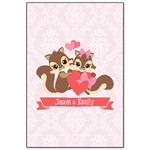Chipmunk Couple Wood Print - 20x30 (Personalized)
