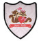 Chipmunk Couple Iron On Shield Patch B w/ Couple's Names