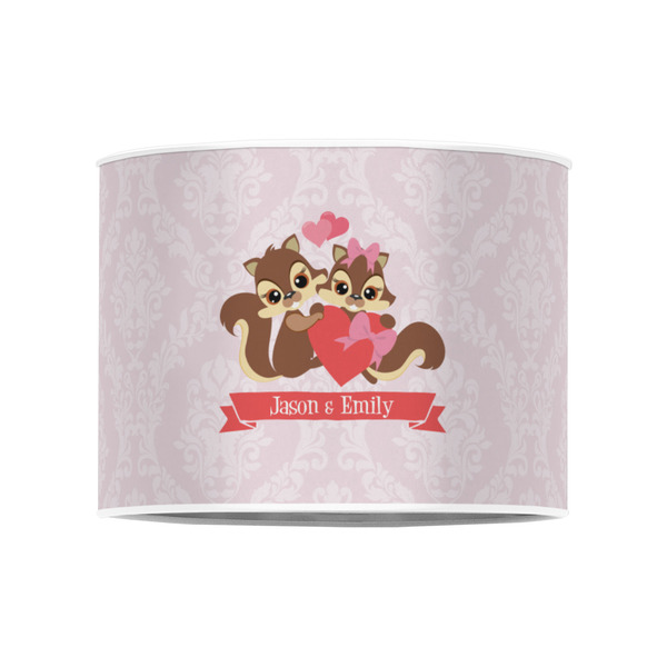 Chipmunk Couple 8" Drum Lampshade - FRONT (Poly Film)