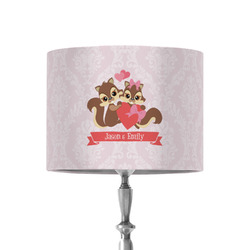Chipmunk Couple 8" Drum Lamp Shade - Fabric (Personalized)