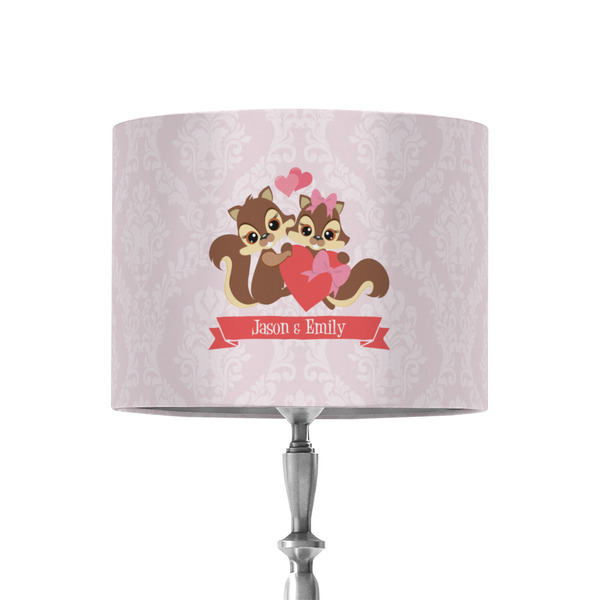 Custom Chipmunk Couple 8" Drum Lamp Shade - Fabric (Personalized)
