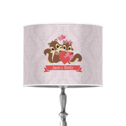 Chipmunk Couple 8" Drum Lamp Shade - Poly-film (Personalized)