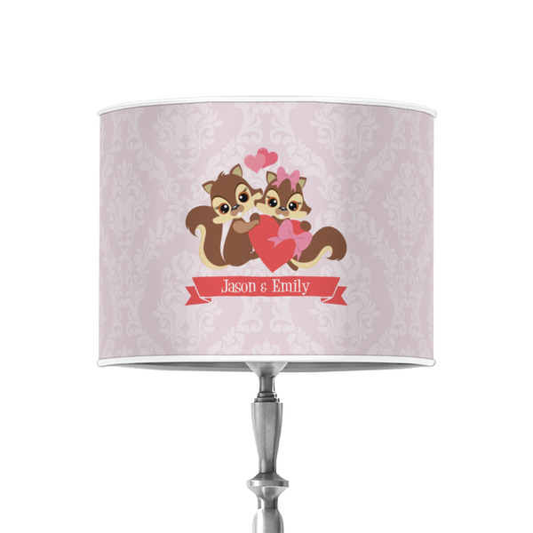 Custom Chipmunk Couple 8" Drum Lamp Shade - Poly-film (Personalized)