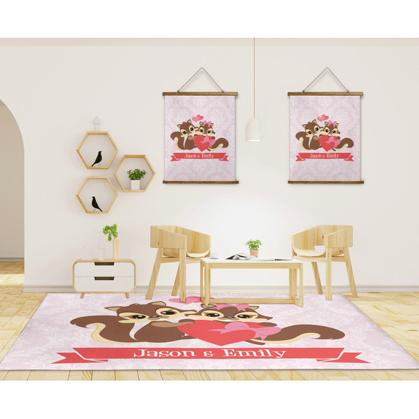 Chipmunk Couple 8'x10' Indoor Area Rugs - IN CONTEXT