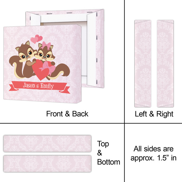 Chipmunk Couple 8x8 - Canvas Print - Approval