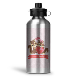 Chipmunk Couple Water Bottles - 20 oz - Aluminum (Personalized)