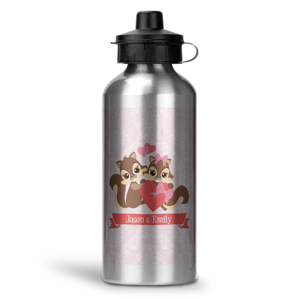 Custom Chipmunk Couple Water Bottle - Aluminum - 20 oz (Personalized)