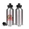 Chipmunk Couple Aluminum Water Bottle - Front and Back