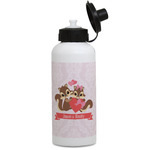 Chipmunk Couple Water Bottles - Aluminum - 20 oz - White (Personalized)
