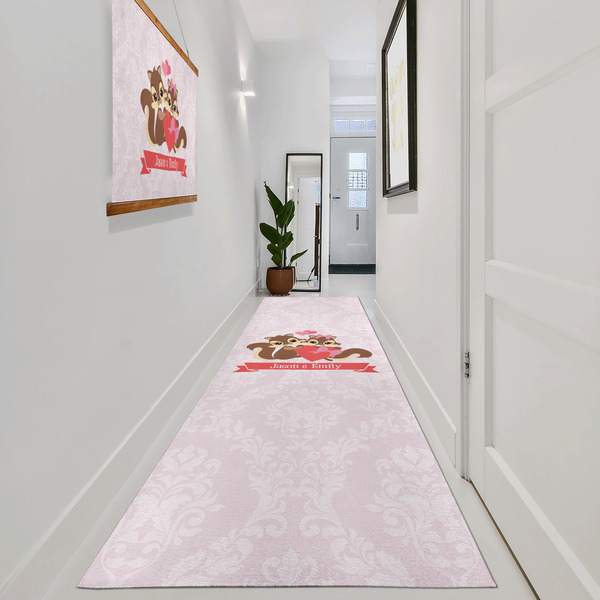 Chipmunk Couple Area Rug Sizes - In Context (vertical)