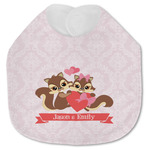 Chipmunk Couple Jersey Knit Baby Bib w/ Couple's Names