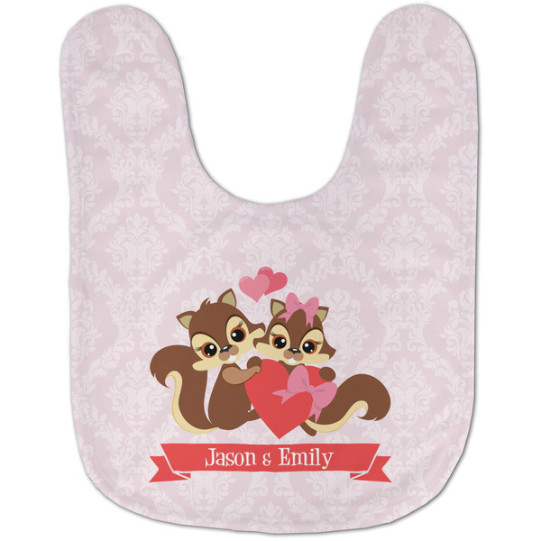 Chipmunk Couple Baby Bib - AFT flat