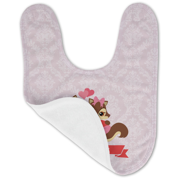 Chipmunk Couple Baby Bib - AFT folded