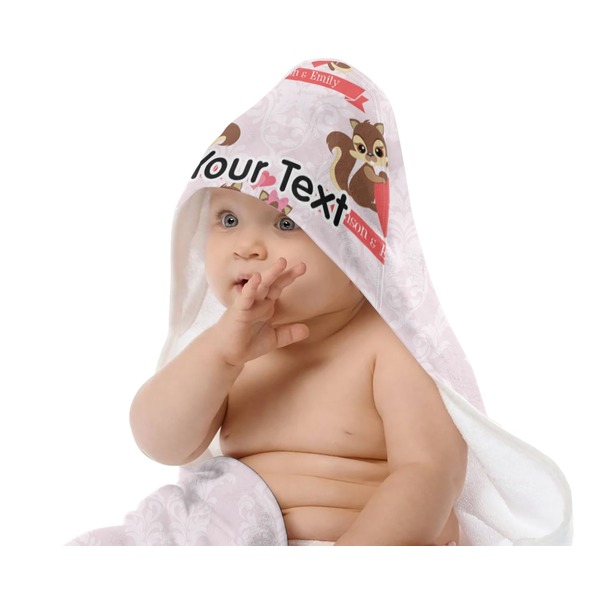 Chipmunk Couple Baby Hooded Towel on Child