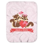 Chipmunk Couple Baby Swaddling Blanket (Personalized)