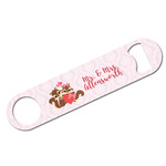 Chipmunk Couple Bar Bottle Opener w/ Couple's Names