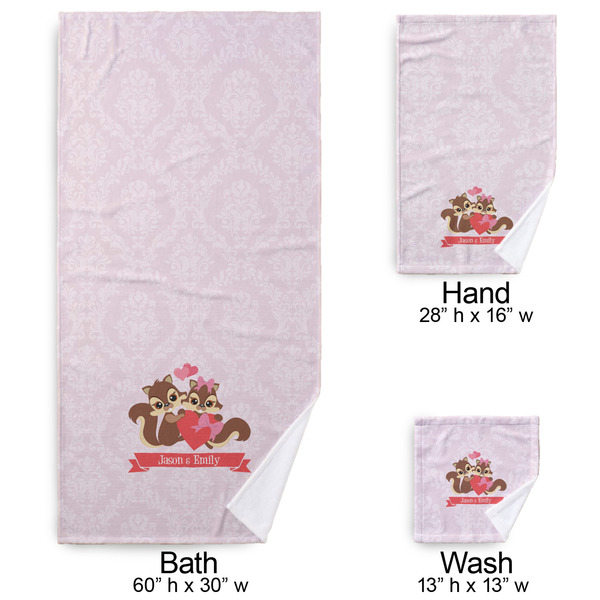 Chipmunk Couple Bath Towel Sets - 3-piece - Approval