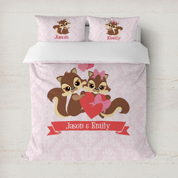 Chipmunk Couple Duvet Cover (Personalized)