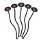 Chipmunk Couple Black Plastic 7" Stir Stick - Oval - Fan
