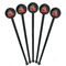 Chipmunk Couple Black Plastic 7" Stir Stick - Round - Fan View