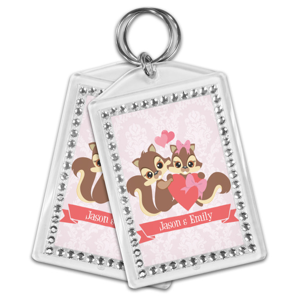 Chipmunk Couple Bling Keychain - MAIN