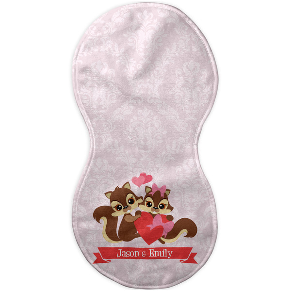 Chipmunk Couple Burp Peanut Shaped Flat