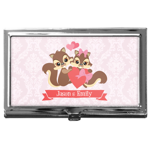 Custom Chipmunk Couple Business Card Case