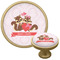 Chipmunk Couple Cabinet Knob - Gold (Personalized)
