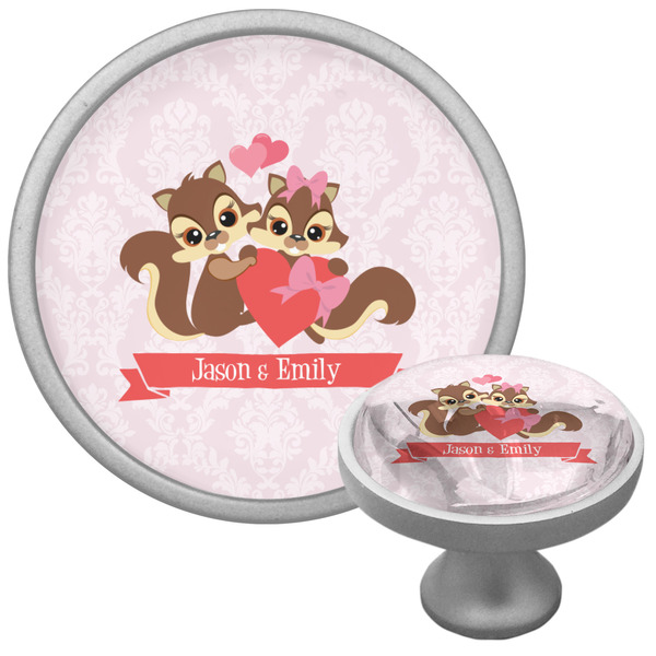 Custom Chipmunk Couple Cabinet Knob (Personalized)