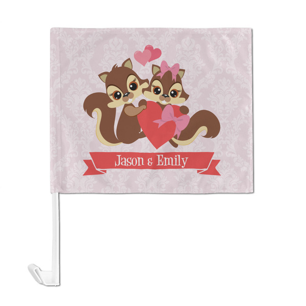 Chipmunk Couple Car Flag - Large - FRONT