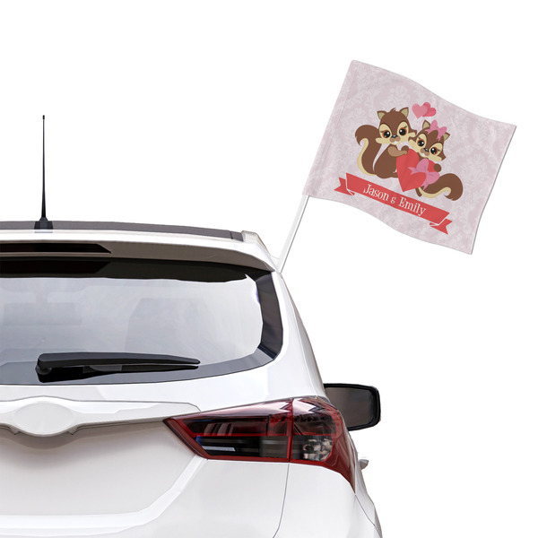 Chipmunk Couple Car Flag - Large - LIFESTYLE