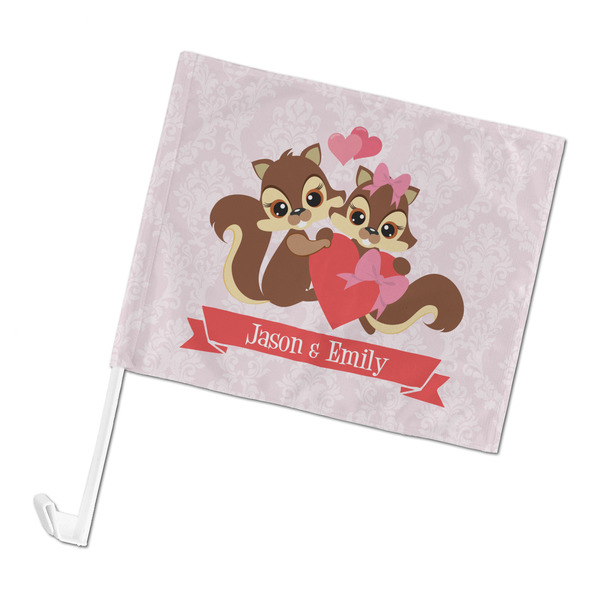 Custom Chipmunk Couple Car Flag - Large (Personalized)