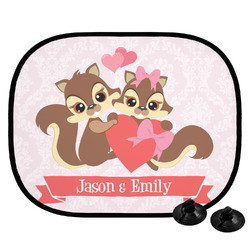 Chipmunk Couple Car Side Window Sun Shade (Personalized)