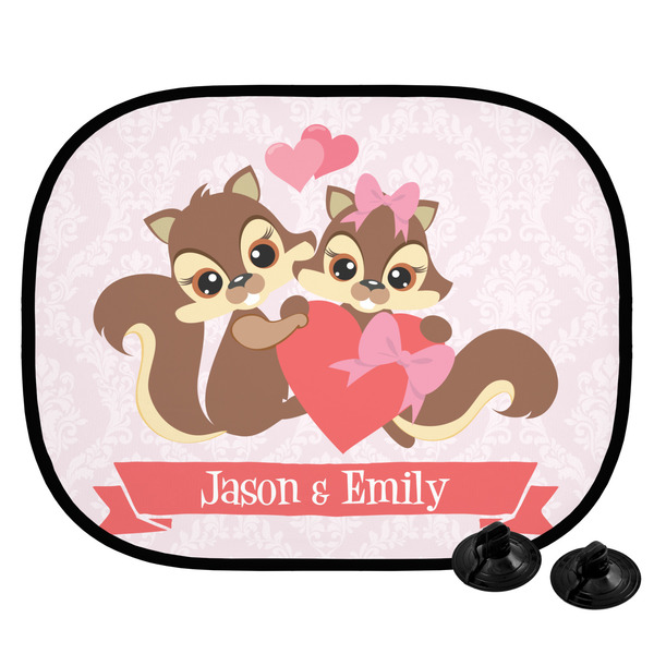 Custom Chipmunk Couple Car Side Window Sun Shade (Personalized)