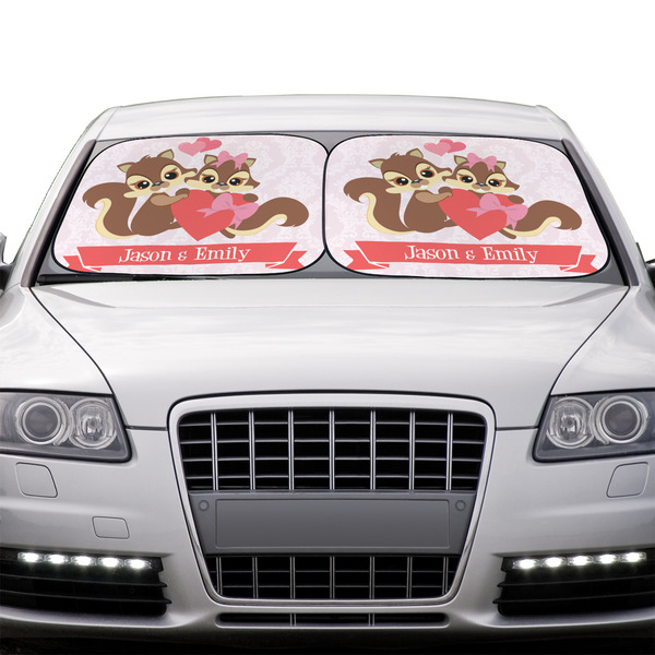 Chipmunk Couple Car Sun Shades - IN CONTEXT