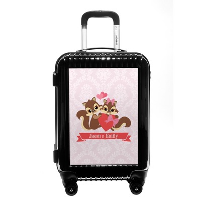Chipmunk Couple Carry On Hard Shell Suitcase (Personalized)