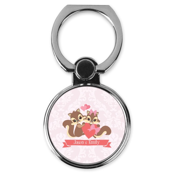 Custom Chipmunk Couple Cell Phone Ring Stand & Holder (Personalized)