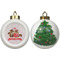 Chipmunk Couple Ceramic Christmas Ornament - X-Mas Tree (APPROVAL)