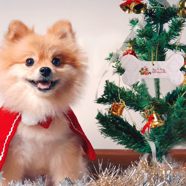 Chipmunk Couple Ceramic Flat Ornament - Bone (LIFESTYLE)