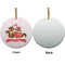 Chipmunk Couple Ceramic Flat Ornament - Circle Front & Back (APPROVAL)