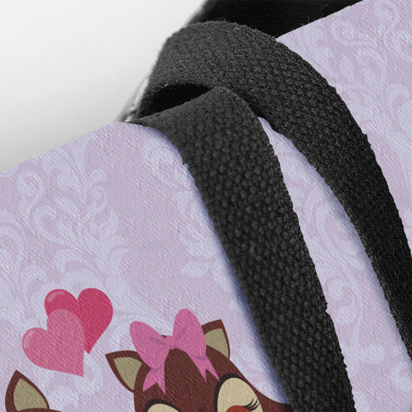 Chipmunk Couple Closeup of Tote w/Black Handles