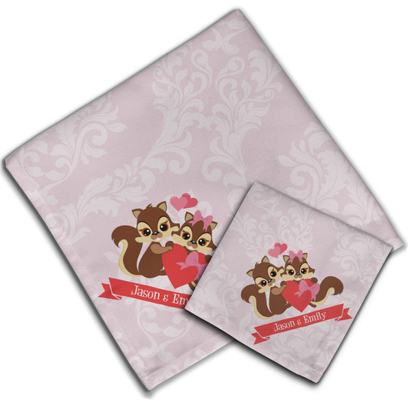 Chipmunk Couple Cloth Napkins - Personalized Lunch & Dinner (PARENT MAIN)