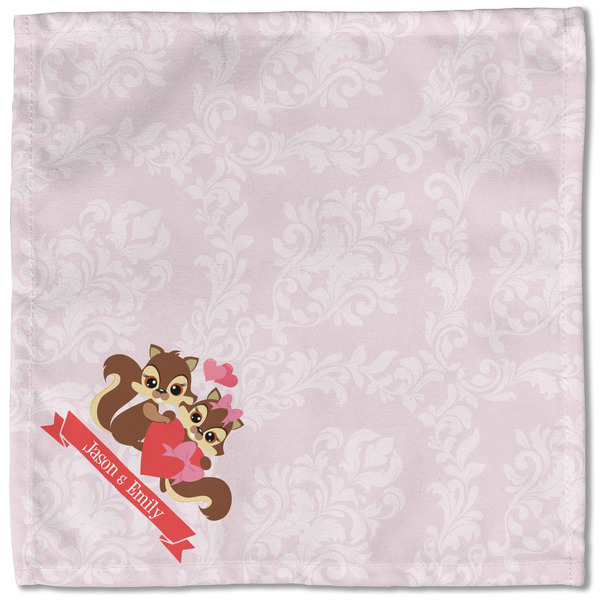 Chipmunk Couple Cloth Napkins - Personalized Lunch (Single Full Open)