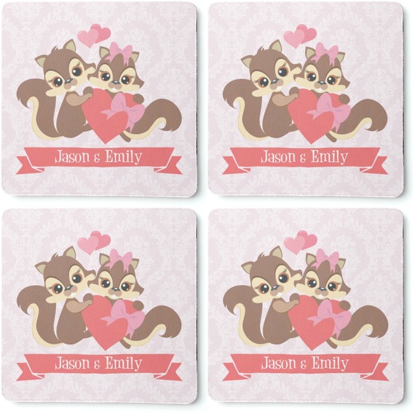 Chipmunk Couple Coaster Rubber Back - Apvl