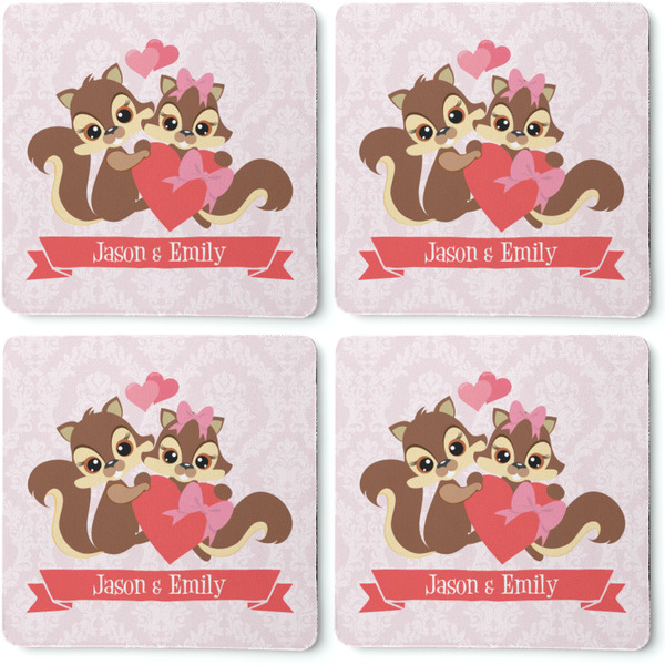 Chipmunk Couple Coaster Rubber Back - Apvl